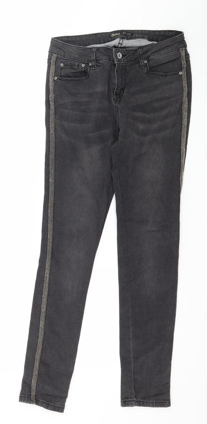 Womens UK Size 10 Toxik3 Regular Fit Skinny Grey Jeans