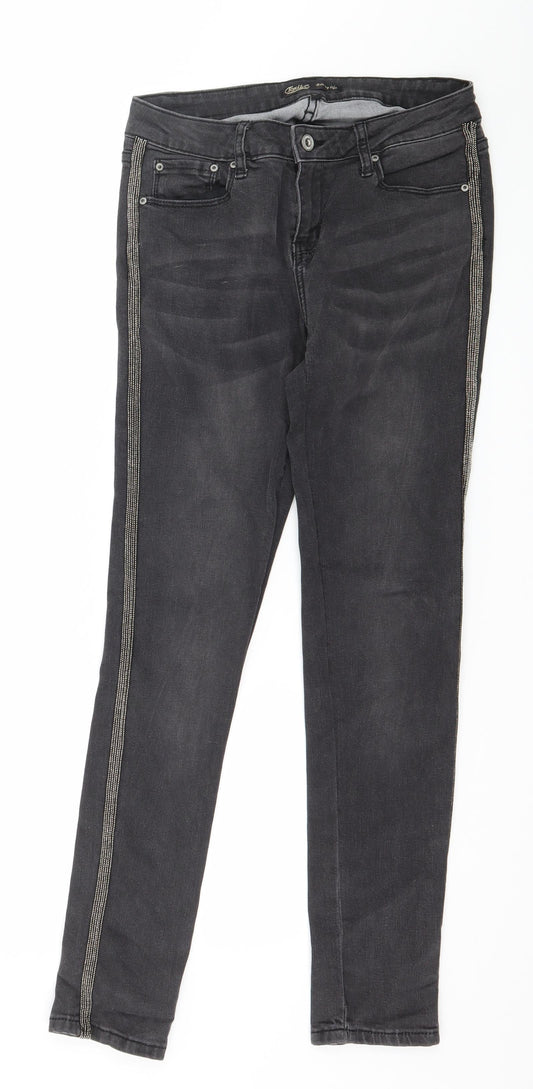 Womens UK Size 10 Toxik3 Regular Fit Skinny Grey Jeans