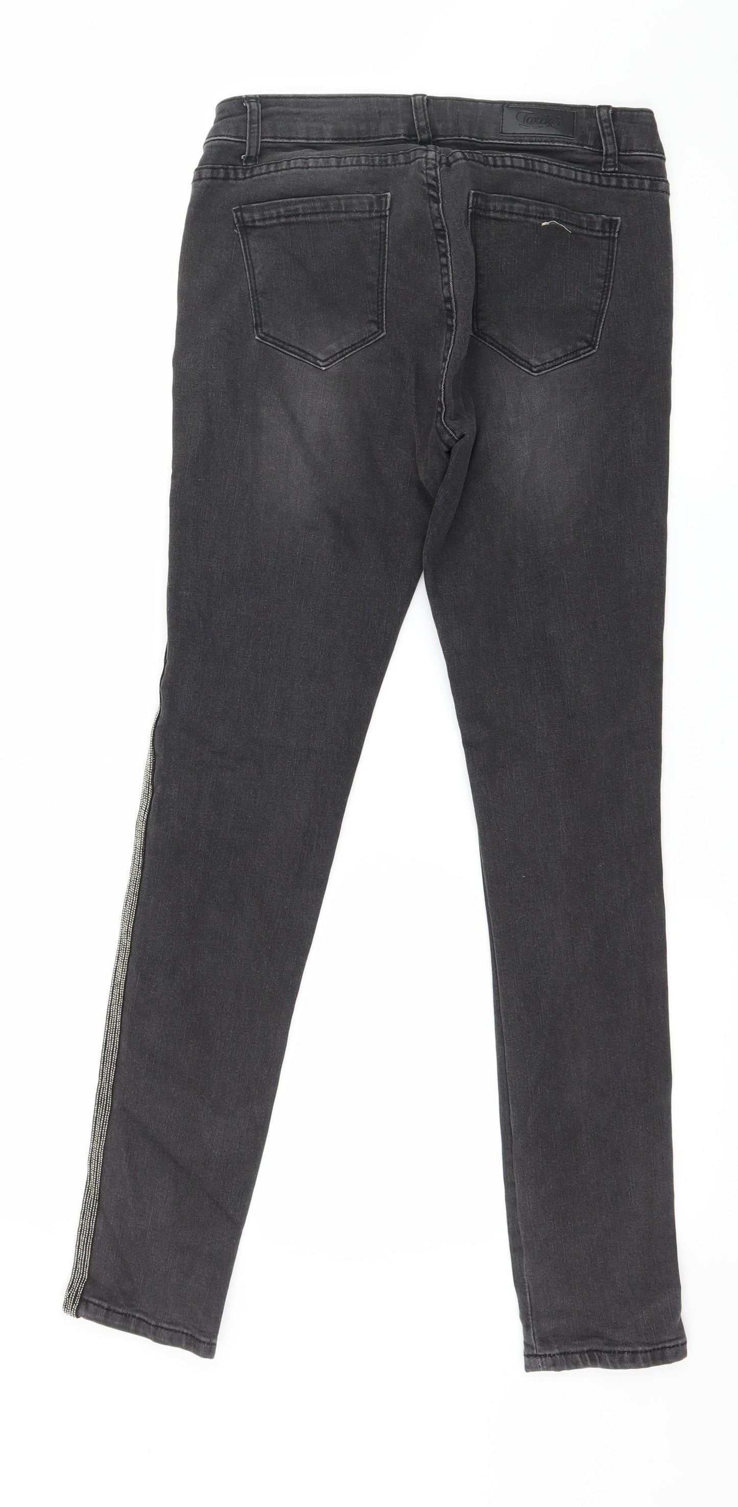 Womens UK Size 10 Toxik3 Regular Fit Skinny Grey Jeans