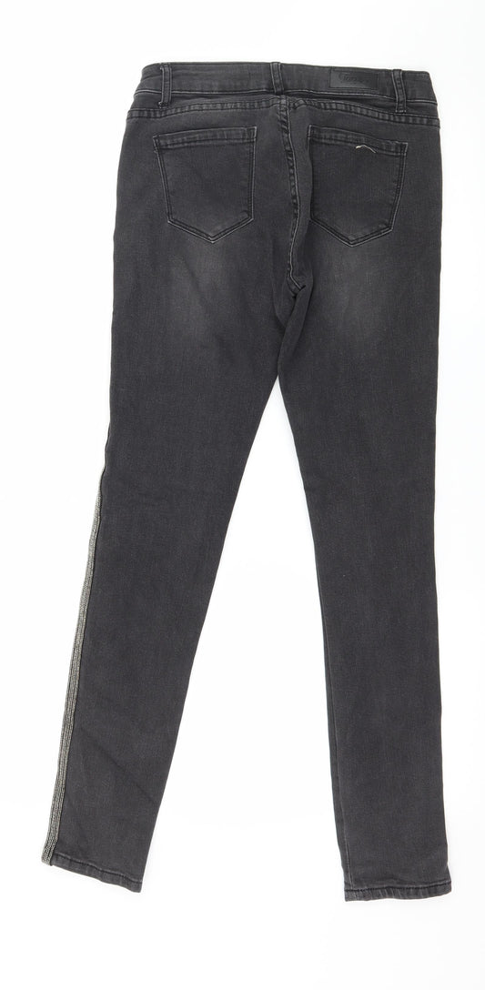 Womens UK Size 10 Toxik3 Regular Fit Skinny Grey Jeans