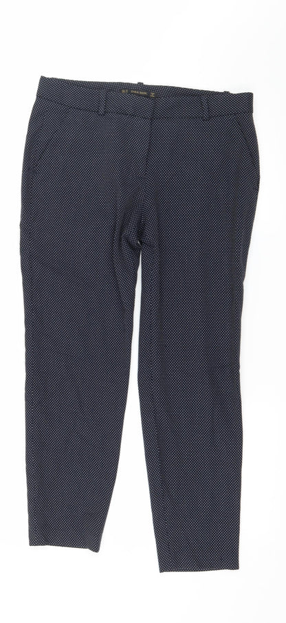 Womens UK Size 10 Zara Regular Fit  Blue Trousers