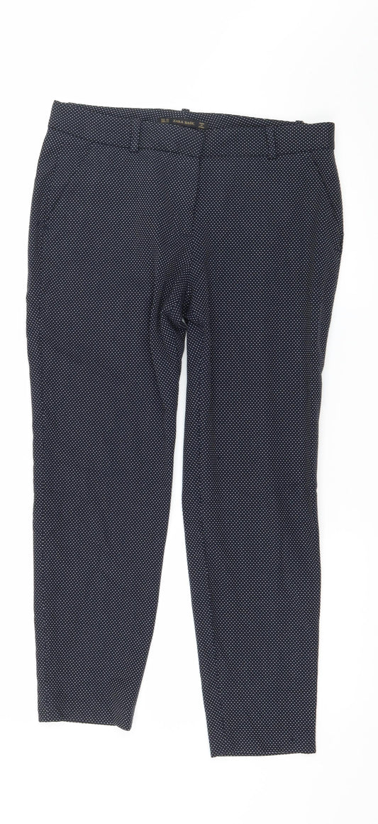 Womens UK Size 10 Zara Regular Fit  Blue Trousers