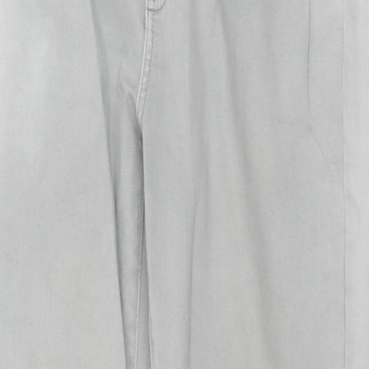 Lands' End Womens Grey  Denim Straight Jeans Size 10 L31 in - Ombre