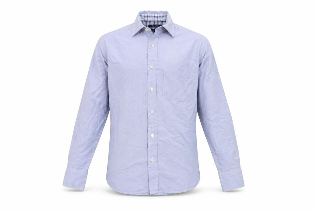 Mens UK Size S BHS Blue  Button-Up Long Sleeve Casual Shirt