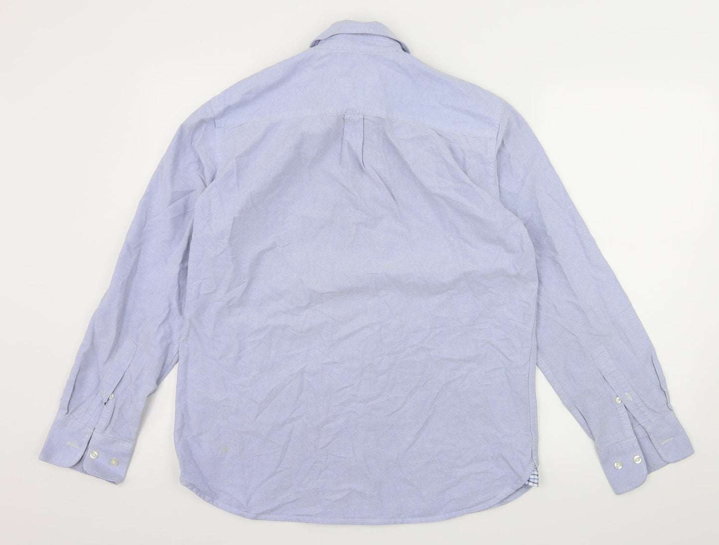 Mens UK Size S BHS Blue  Button-Up Long Sleeve Casual Shirt