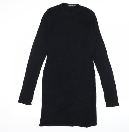 PRETTYLITTLETHING Womens Black  Jersey Bodycon  Size 12