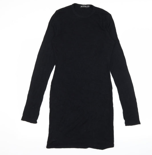 PRETTYLITTLETHING Womens Black  Jersey Bodycon  Size 12