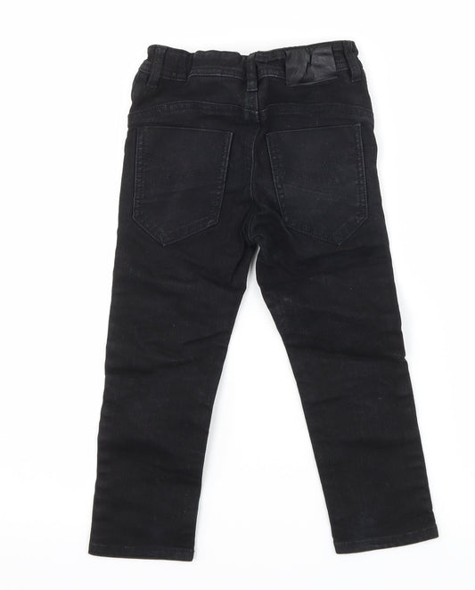 H&M Boys Black  Denim Skinny Jeans Size 4 Years