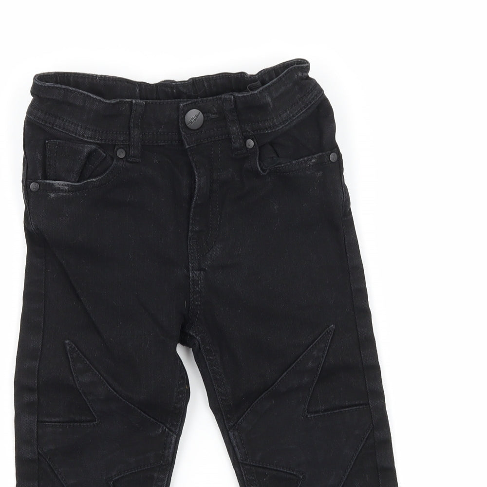 H&M Boys Black  Denim Skinny Jeans Size 4 Years