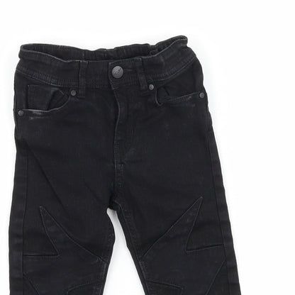 H&M Boys Black  Denim Skinny Jeans Size 4 Years