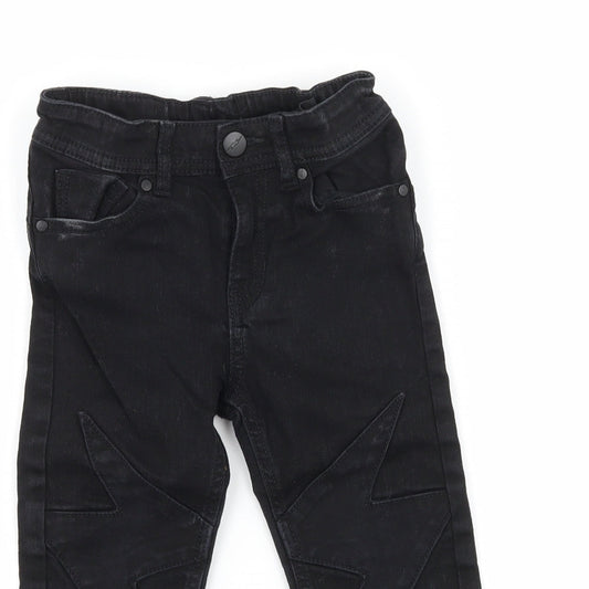 H&M Boys Black  Denim Skinny Jeans Size 4 Years