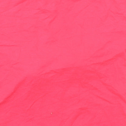 Marks and Spencer Girls Pink  Jersey Basic T-Shirt Size 6-7 Years  - Pom Poms