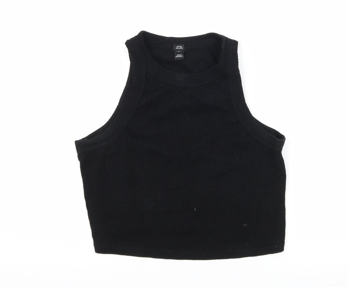 Womens UK Size 14 River Island Black Basic Tank
