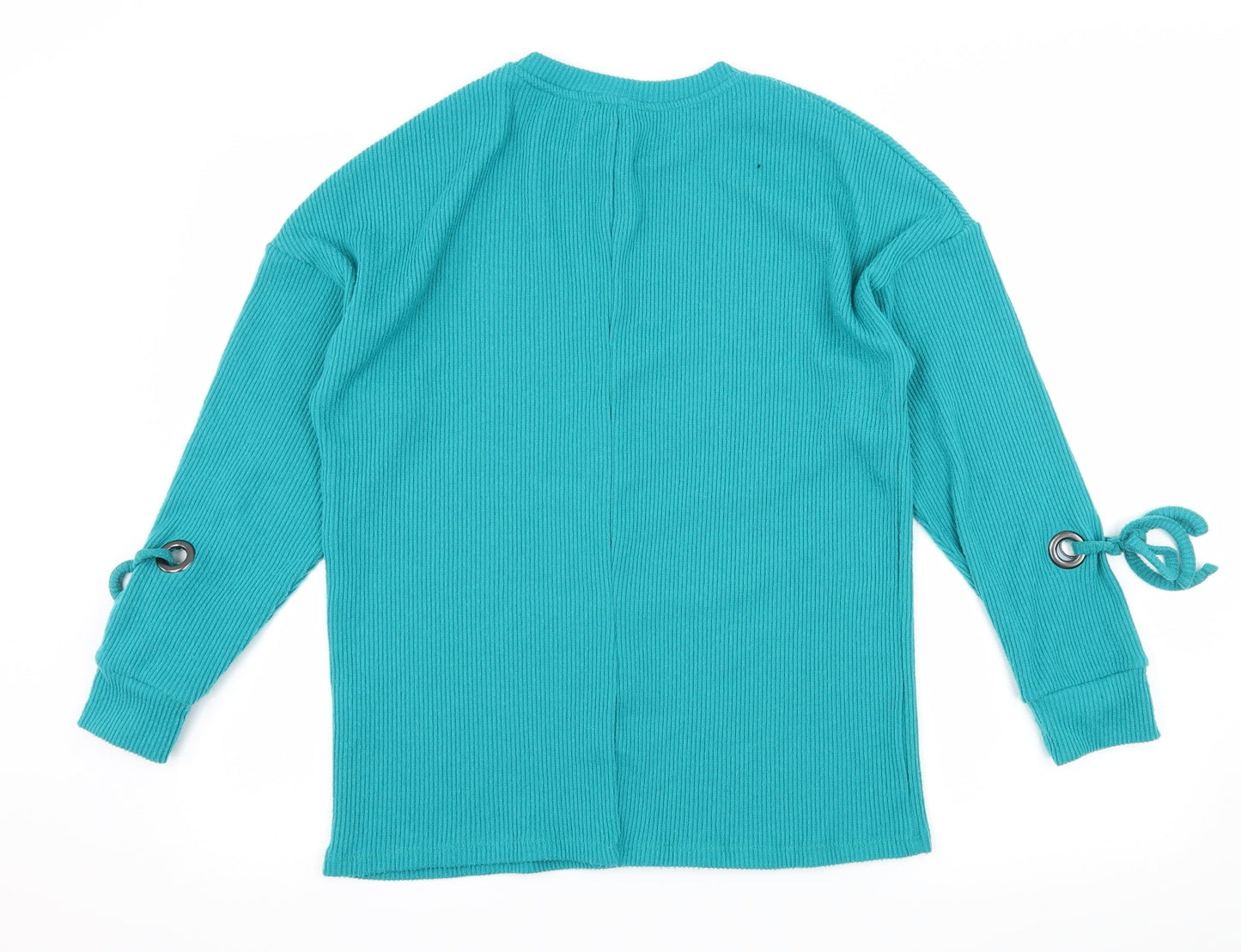 Papaya Womens Blue  Knit Pullover Jumper Size 8  - Tie Detail