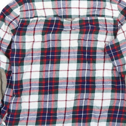 H&M Womens Red Check  Basic Button-Up Size 4