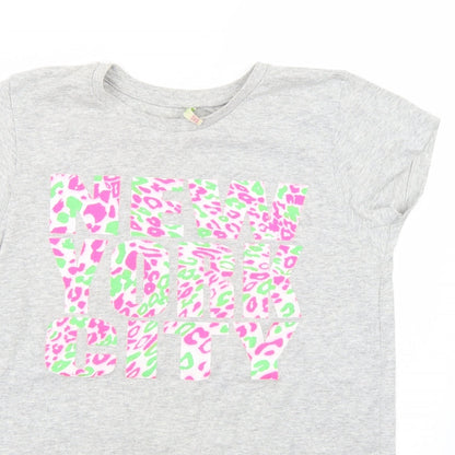 Denim & Co. Womens Grey   Basic T-Shirt Size 14