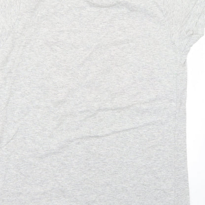 Denim & Co. Womens Grey   Basic T-Shirt Size 14