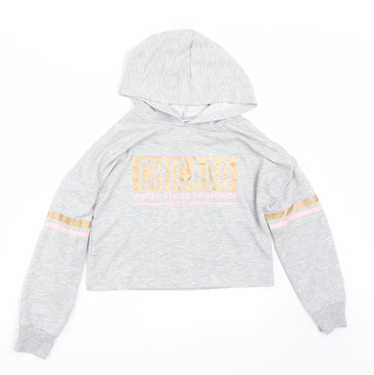 Primark Girls Grey  Rayon Pullover Hoodie Size 12 Years