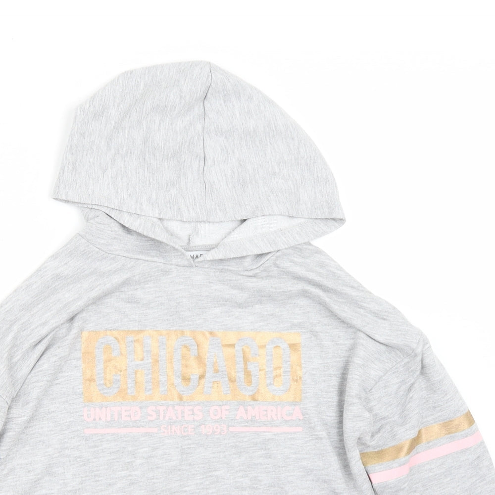 Primark Girls Grey  Rayon Pullover Hoodie Size 12 Years