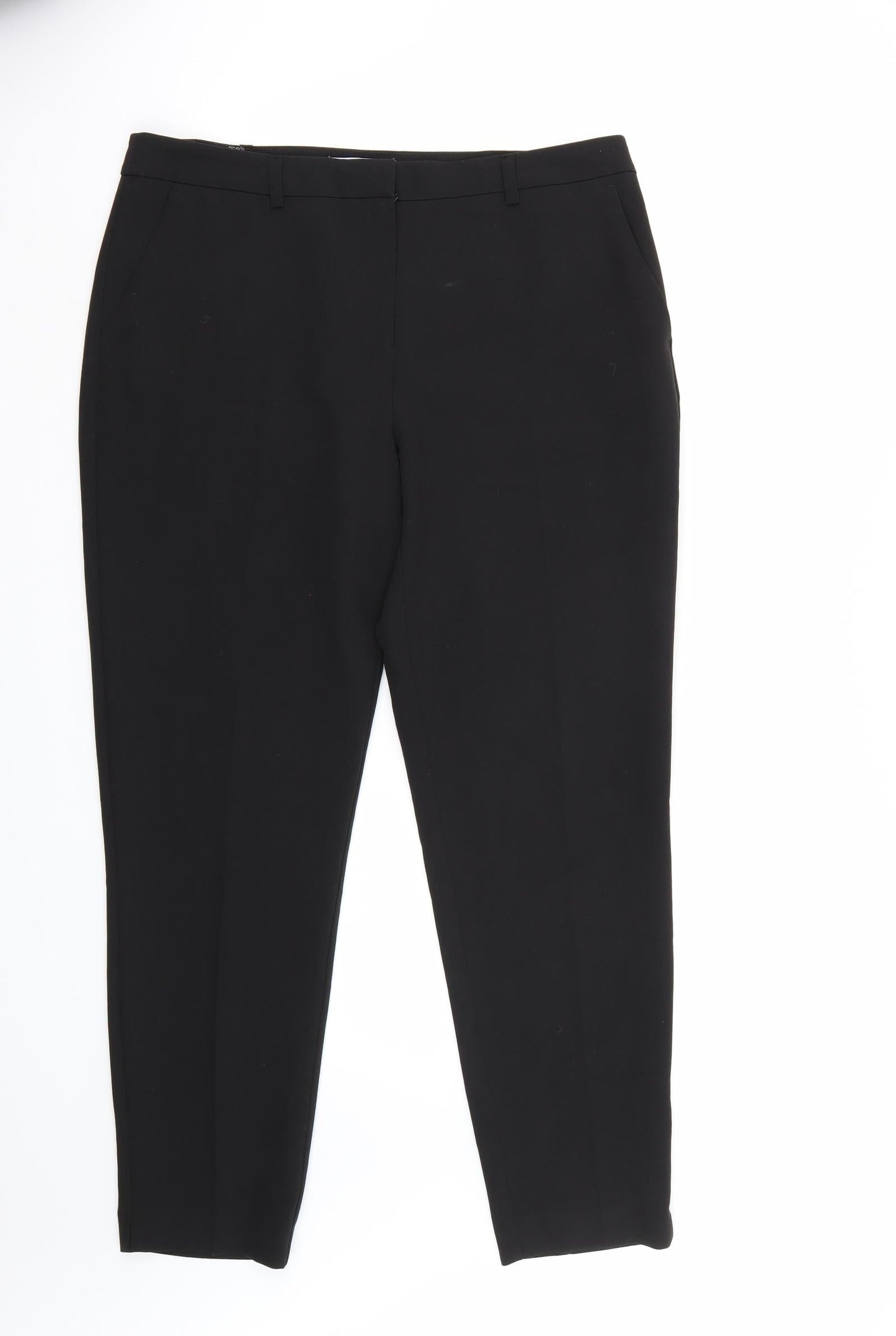 Womens UK Size 12 Dorothy Perkins Regular Fit Carrot Black Trousers