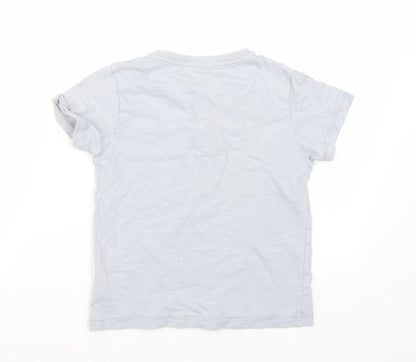 Next Boys Grey  Rayon Basic T-Shirt Size 7 Years