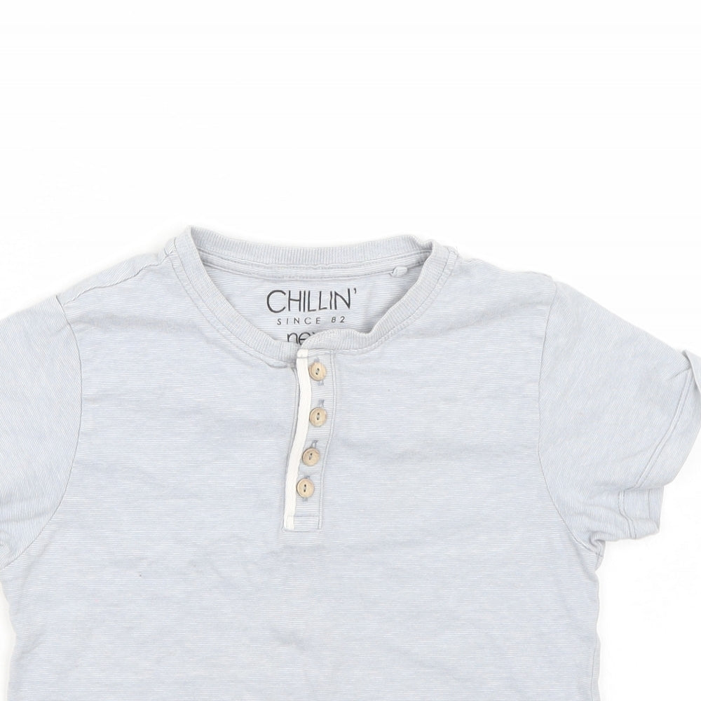 Next Boys Grey  Rayon Basic T-Shirt Size 7 Years