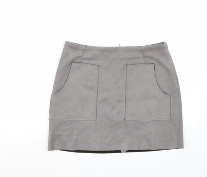 Primark Womens Grey   A-Line Skirt Size 12