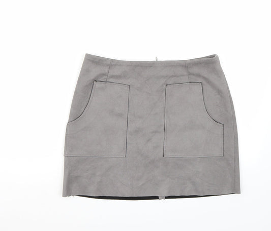 Primark Womens Grey   A-Line Skirt Size 12
