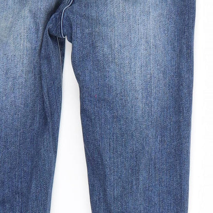 Womens UK Size 32 Preworn Regular Fit Skinny Blue Jeans