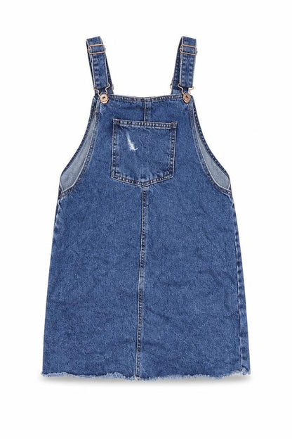 Denim & Co. Girls Blue   Dungaree One-Piece Size 11 Years