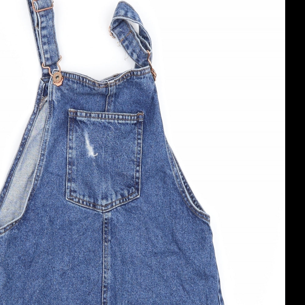 Denim & Co. Girls Blue   Dungaree One-Piece Size 11 Years