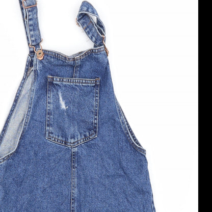 Denim & Co. Girls Blue   Dungaree One-Piece Size 11 Years