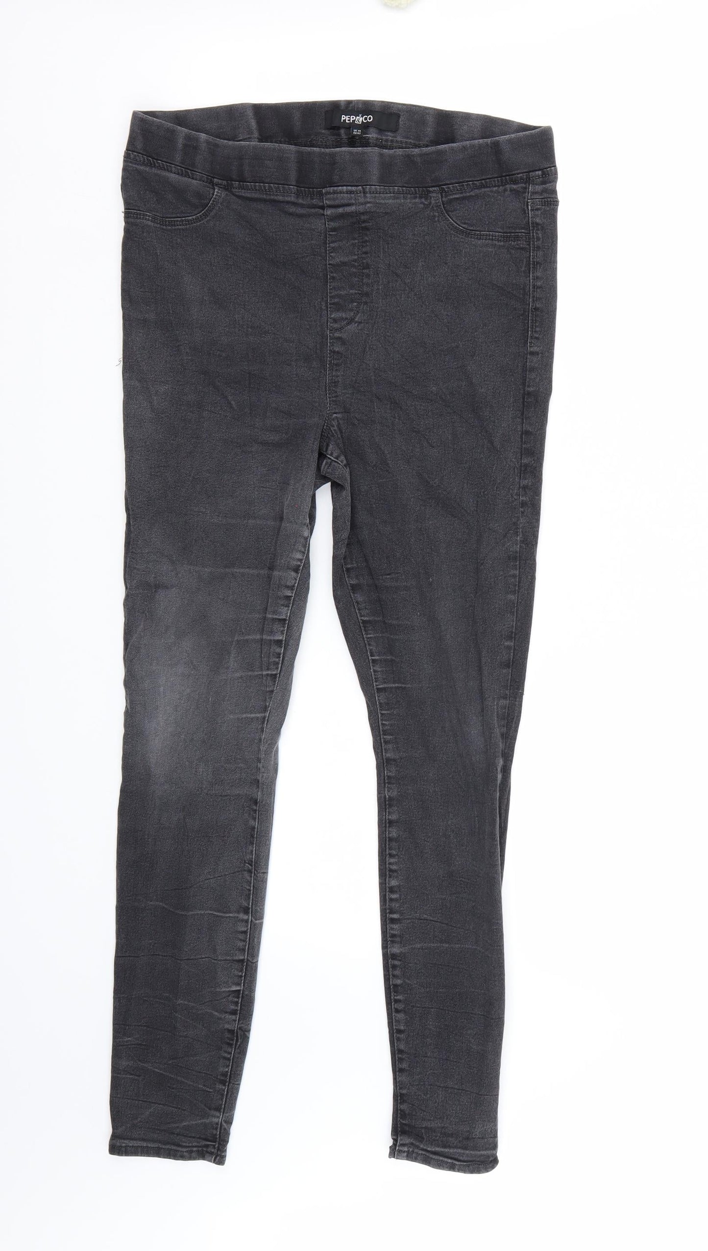 PEP&CO Womens Black   Skinny Jeans Size 14 L29 in