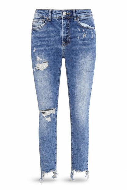 Womens UK Size 34 Pull&Bear Regular Fit Skinny Blue Jeans