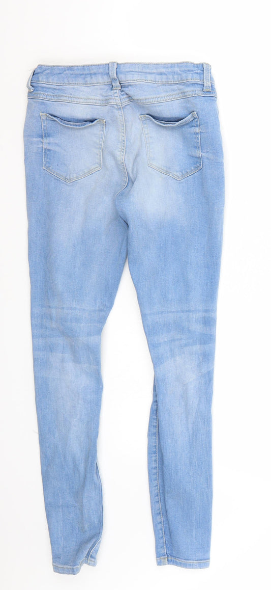 Denim & Co. Womens Blue   Cropped Jeans Size 10 L28 in