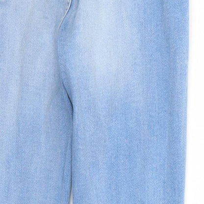 Denim & Co. Womens Blue   Cropped Jeans Size 10 L28 in