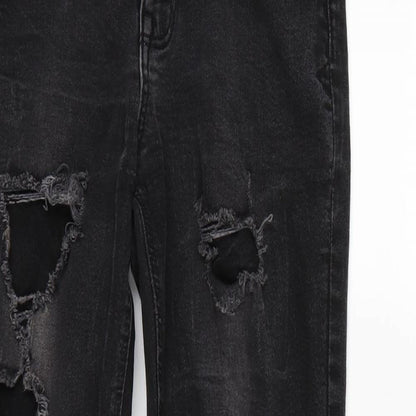 Denim & Co. Womens Black  Canvas Skinny Jeans Size 10 L29 in