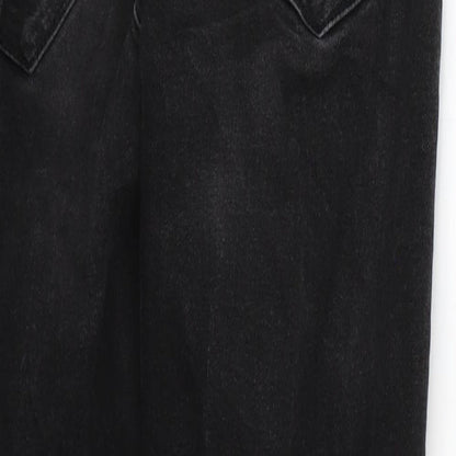 Denim & Co. Womens Black  Canvas Skinny Jeans Size 10 L29 in