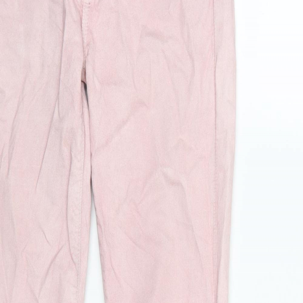 Womens UK Size 27 in Preworn Regular Fit Straight Pink Jeans