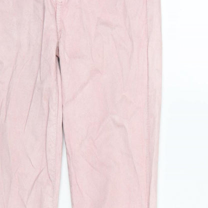 Womens UK Size 27 in Preworn Regular Fit Straight Pink Jeans