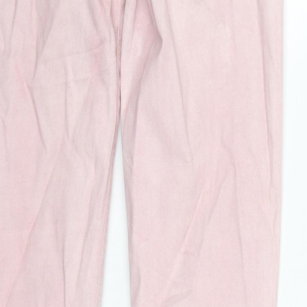 Womens UK Size 27 in Preworn Regular Fit Straight Pink Jeans