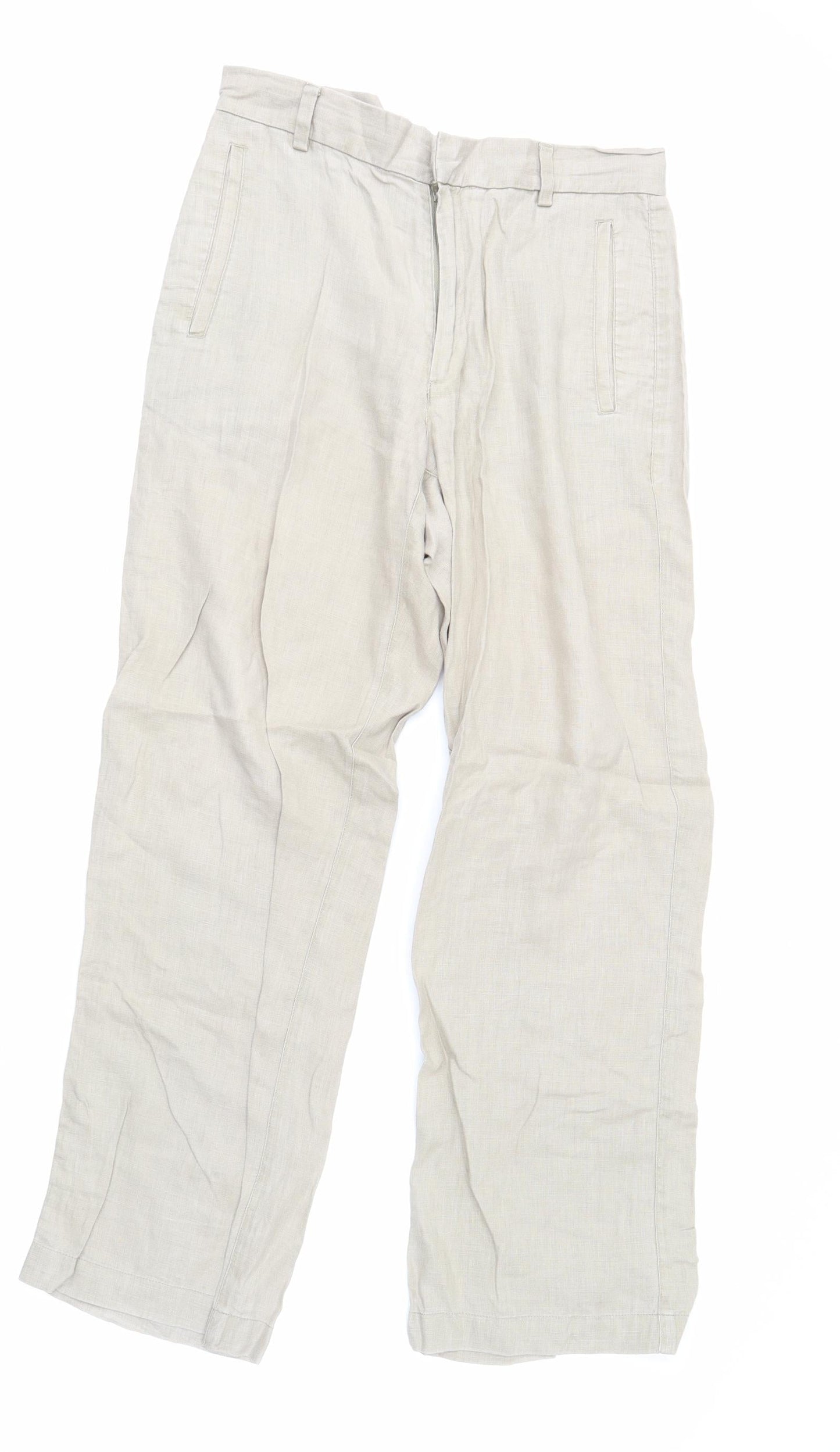 Womens UK Size 30 in NEXT Regular Fit  Beige Trousers