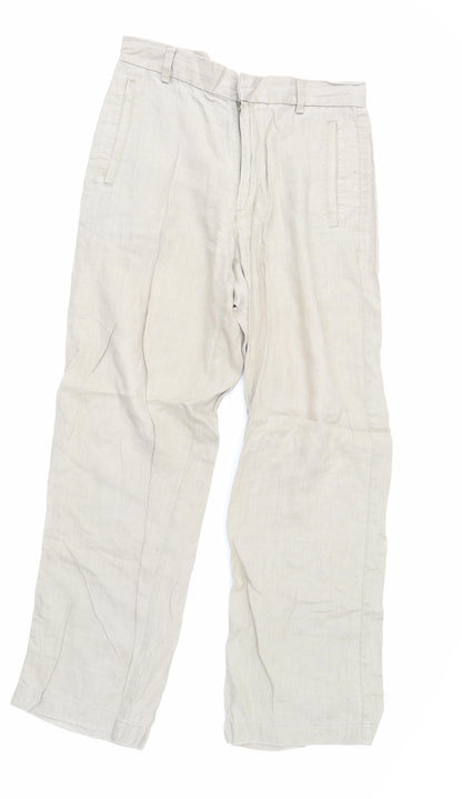 Womens UK Size 30 in NEXT Regular Fit  Beige Trousers