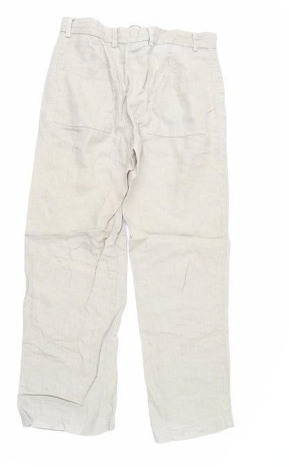 Womens UK Size 30 in NEXT Regular Fit  Beige Trousers