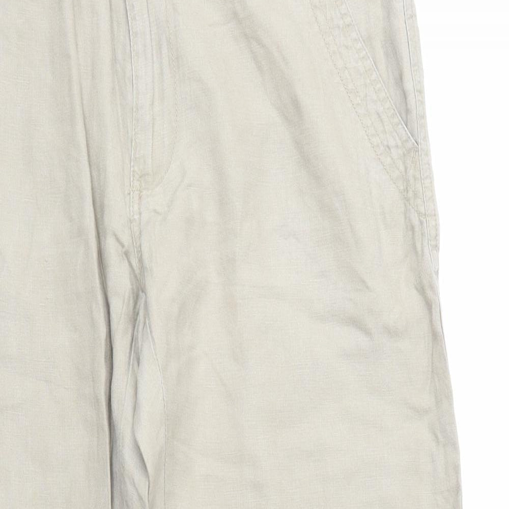 Womens UK Size 34 in H&M Regular Fit  Beige Trousers