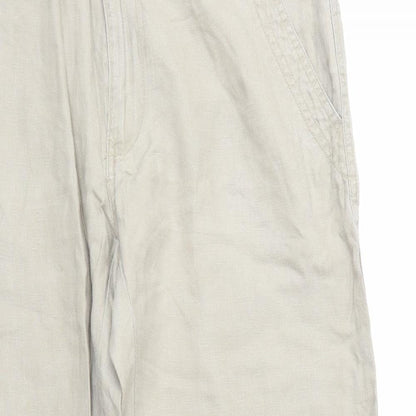 Womens UK Size 34 in H&M Regular Fit  Beige Trousers