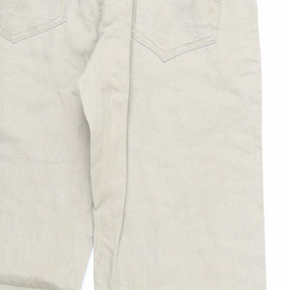 Womens UK Size 34 in H&M Regular Fit  Beige Trousers