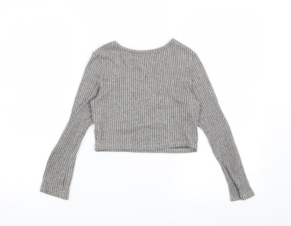 Candy Couture Girls Grey   Pullover Sweatshirt Size 9 Years  - Always dress to impress