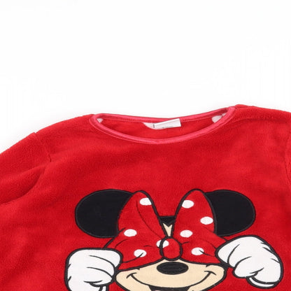Disney Girls Red Solid  Top Pyjama Top Size 8-9 Years  - Disney Minnie Mouse