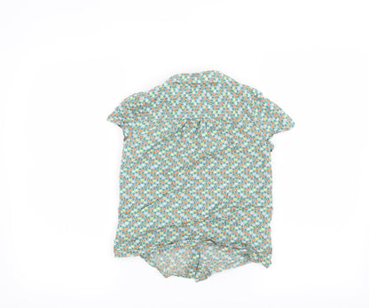 NEXT Girls Green Floral  Basic Button-Up Size 8 Years